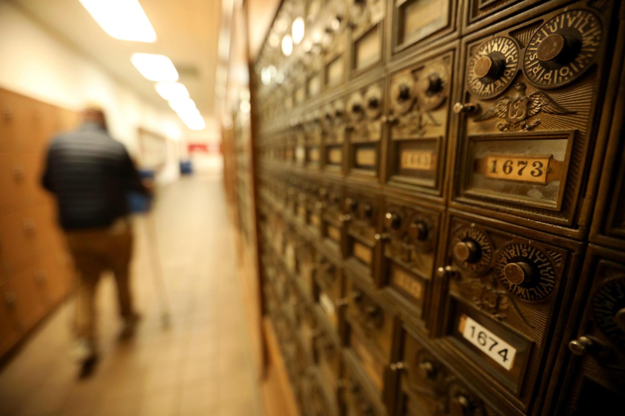 Because there are no street addresses, residents of Carmel-by-the-Sea have to pick up their mail at the post office.