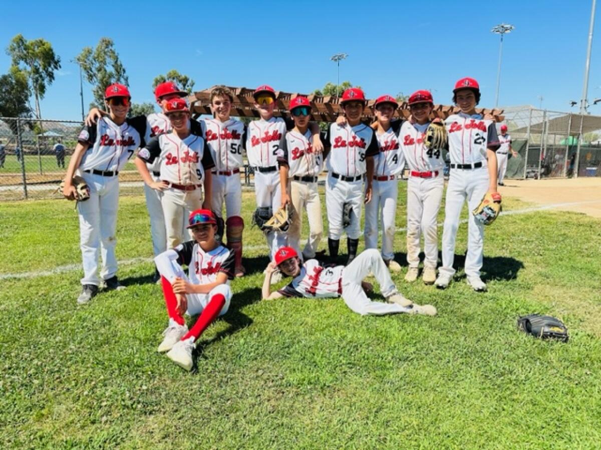 The La Jolla Youth Baseball Bronco team made it to the Zone tournament, the last stop before the Pony Baseball World Series.