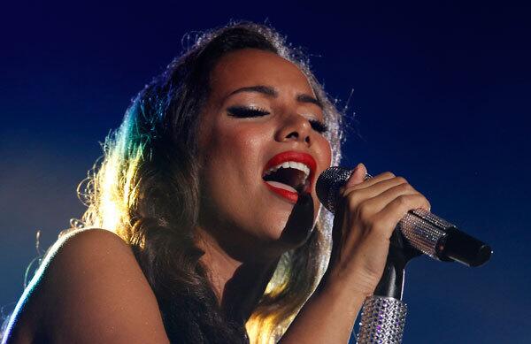 Leona Lewis performs during the 'Michael Forever' tribute concert.