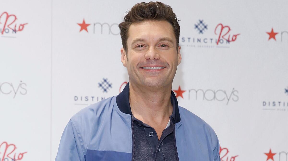 Ryan Seacrest attends his Distinction Rio Collection launch at Macy's Herald Square