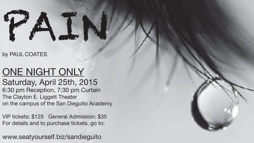 Paul Coates’ play, “Pain,” will be performed by SDA students and alumni on April 25.