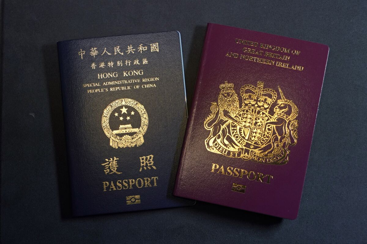 A British National Overseas passport and Hong Kong Special Administrative Region of the People's Republic of China passport