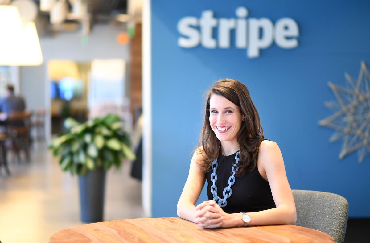Sarah Heck, former Director of Global Engagement at the White House under Obama, now works for Stripe in San Francisco. (Christina House / For The Times)