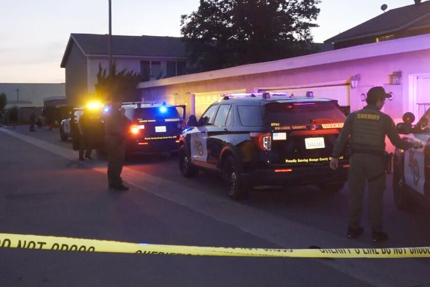 A rideshare driver shot and wounded a naked man attacking a young woman outside of an apartment complex in Stanton, on Sunday June 2, 2024, after the driver had just dropped off a passenger in the 7100 block of Custer Way.