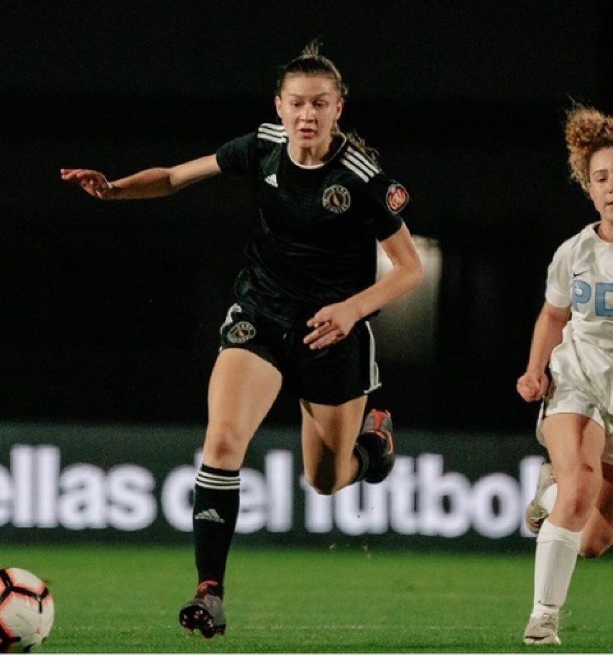 Emma James competes for the 2005 LAFC Slammers team playing in the International Champions Cup in Florida in December.