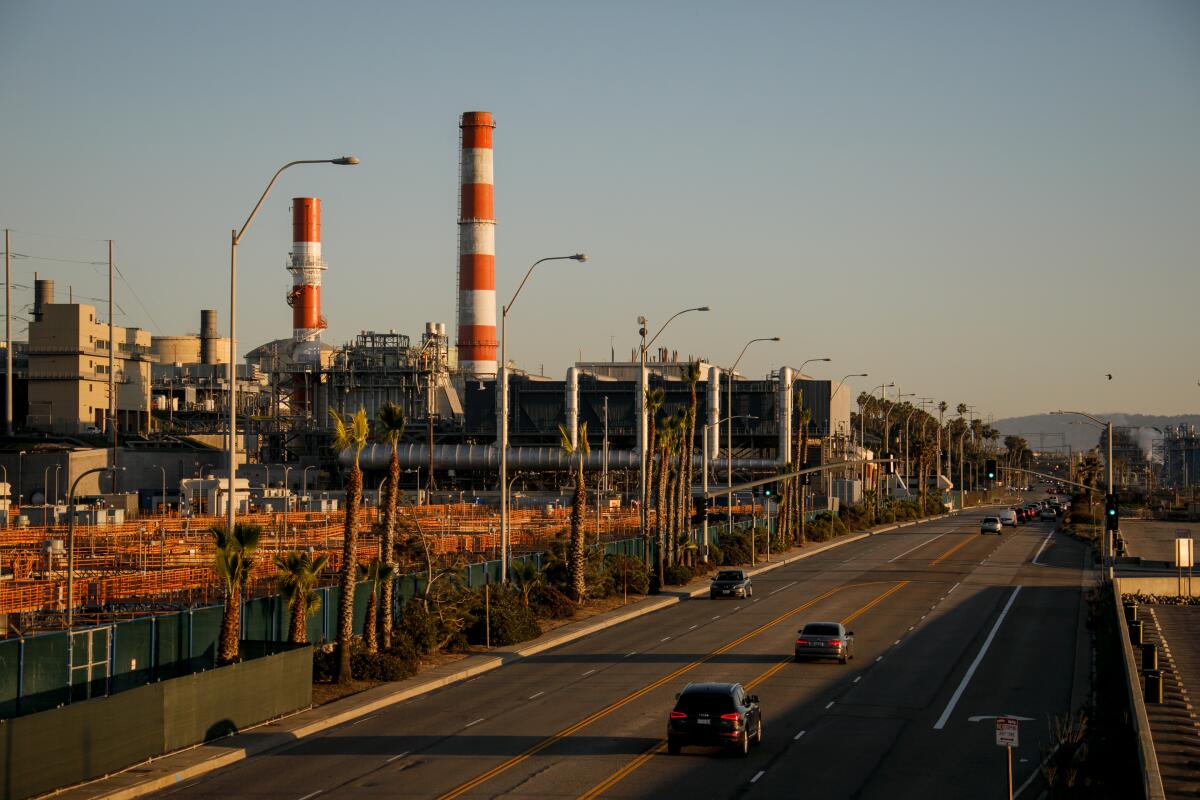 The Los Angeles Department of Water and Power's gas-fired Scattergood plant