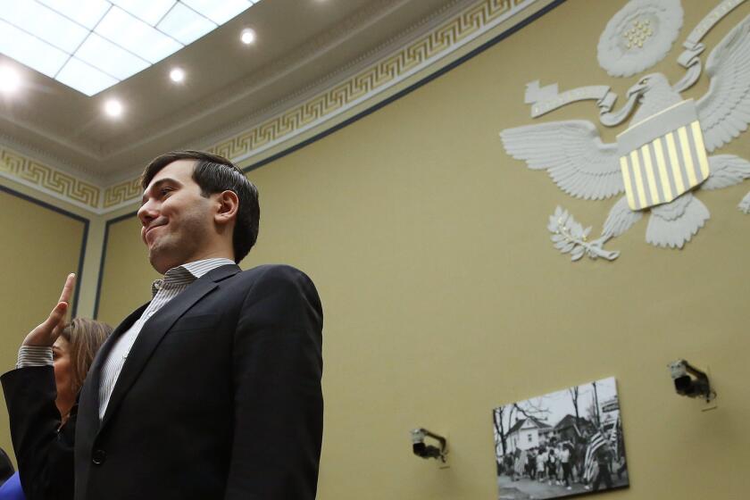 Martin Shkreli, former CEO of Turing Pharmaceuticals, is sworn in at a House panel hearing in February.
