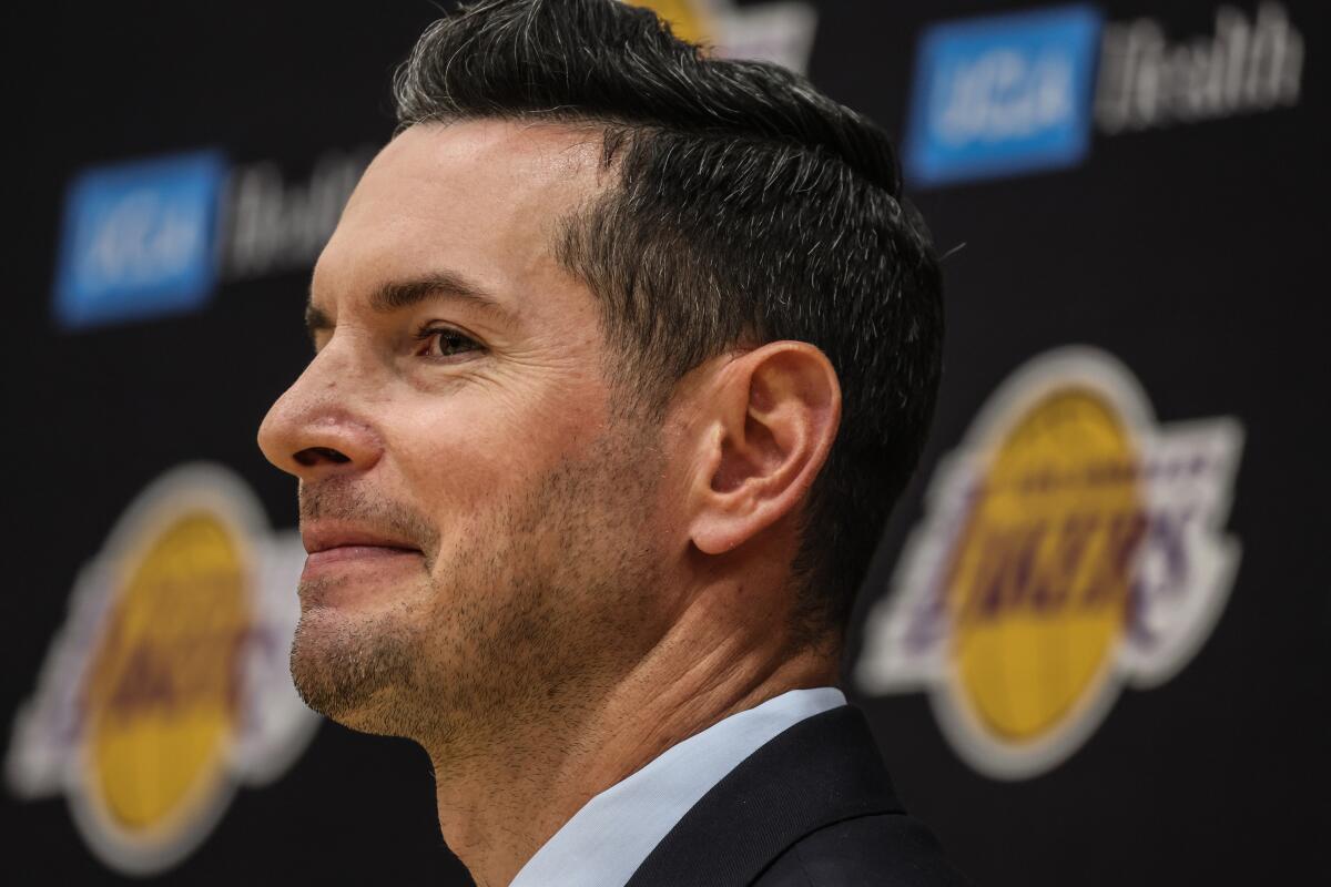 Lakers general manager Rob Pelinka introduces JJ Redick as the team's new head coach.