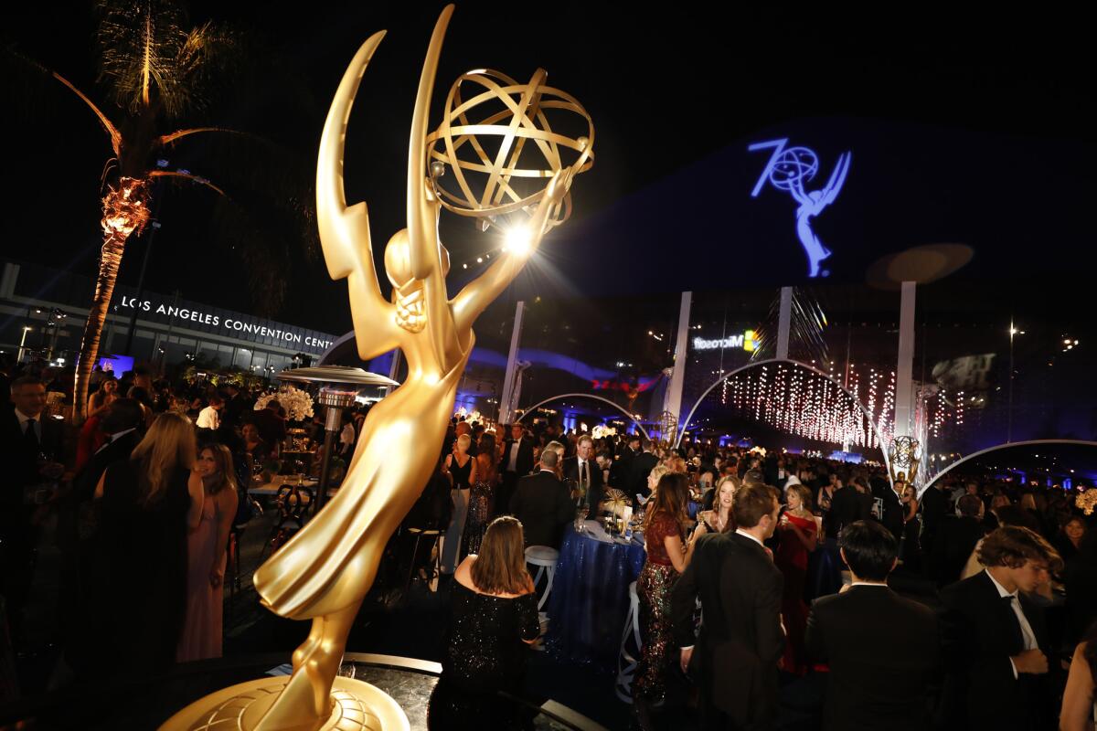 The scene at the Governors Ball on the L.A. Live event deck after the 70th Primetime Emmy Awards.