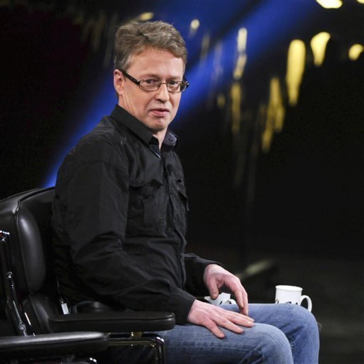In this photo taken Thursday Jan. 20, 2011, Joakim Larsson, brother of writer Stieg Larsson is seen appearing on a talk show aired on Friday, at SVT television network in Stockholm, Sweden. Stieg Larsson's brother has rejected claims by the late crime novelist's longtime companion that the family is trying to squeeze every penny from Larsson's posthumous fame. On a talk show to be aired by Swedish Television, Joakim Larsson says he and his father, who inherited the author's estate, plan to donate most of the 250 million kronor ($38 million) they have earned from the popular books to charity. (AP Photo/Scanpix Sweden/Claudio Bresciani) SWEDEN OUT