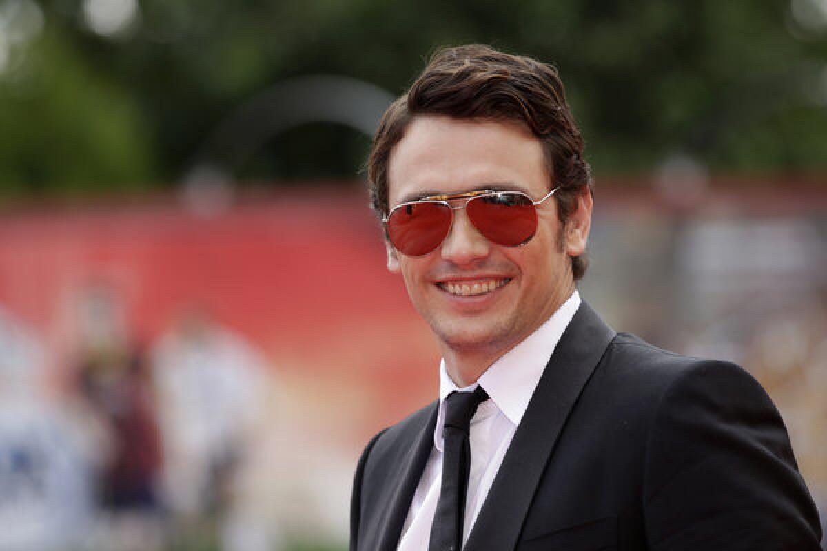 James Franco on the red carpet for the film "Palo Alto" at the Venice Film Festival.