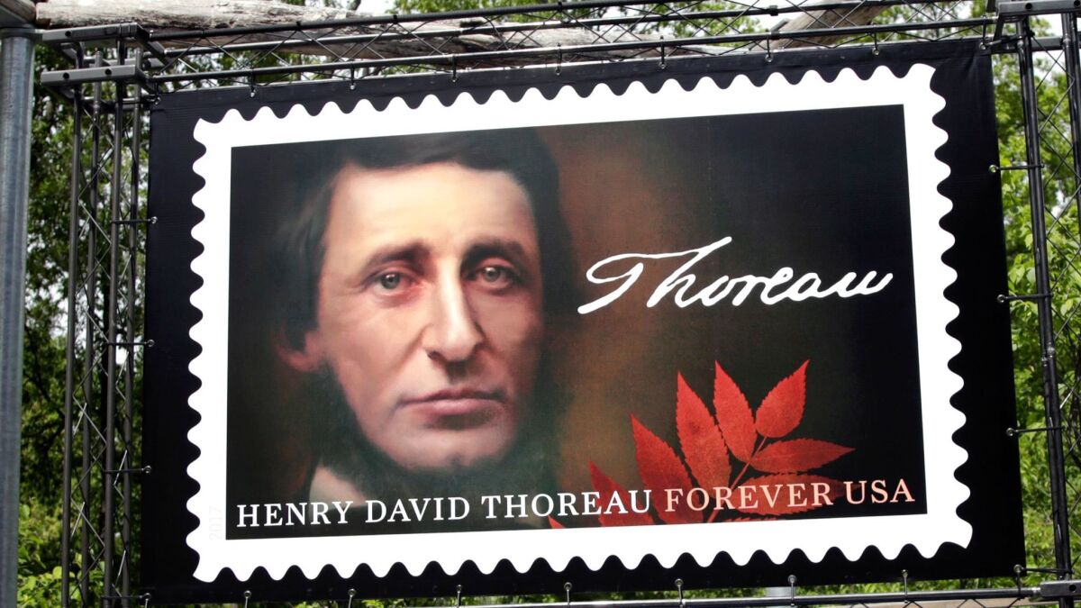 Henry David Thoreau - on a U.S. postal stamp.