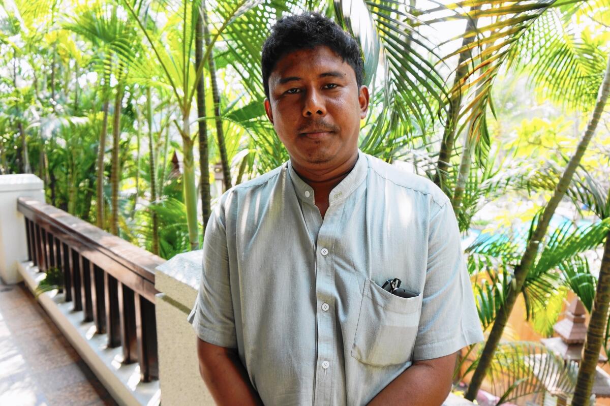 Myint Zaw's underground "Save the Irrawaddy" campaign succeeded in suspending a project to dam Myanmar's most important river. On Monday, Myint Zaw, pictured in Yangon, is being named a winner of the annual Goldman Environmental Prize.