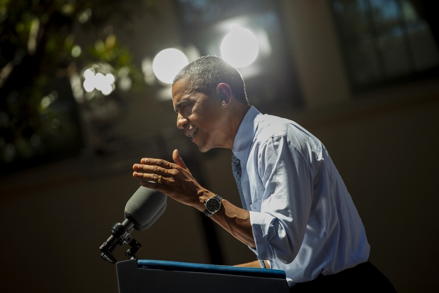 President Obama speaks at Los Angeles Trade-Technical College on July 24.