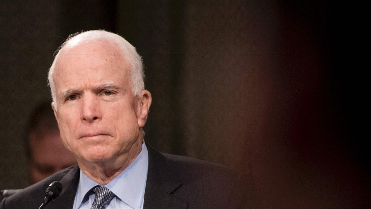 Sen. John McCain says Russian President Vladimir Putin is testing President Trump.