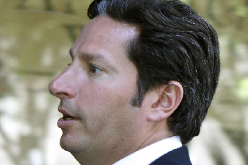 Embezzlement counts against Todd DeStefano, shown in 2012, and two other defendants in the Los Angeles Memorial Coliseum corruption case have been thrown out by an L.A. County Superior Court judge. However, DeStefano, Pasquale Rotella and Reza Gerami still face related charges of bribery and conspiracy.