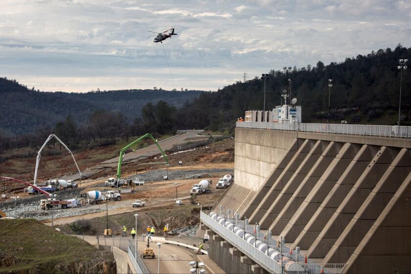 Crews have been working around the clock for almost two weeks repairing the Oroville Dam's spillways.