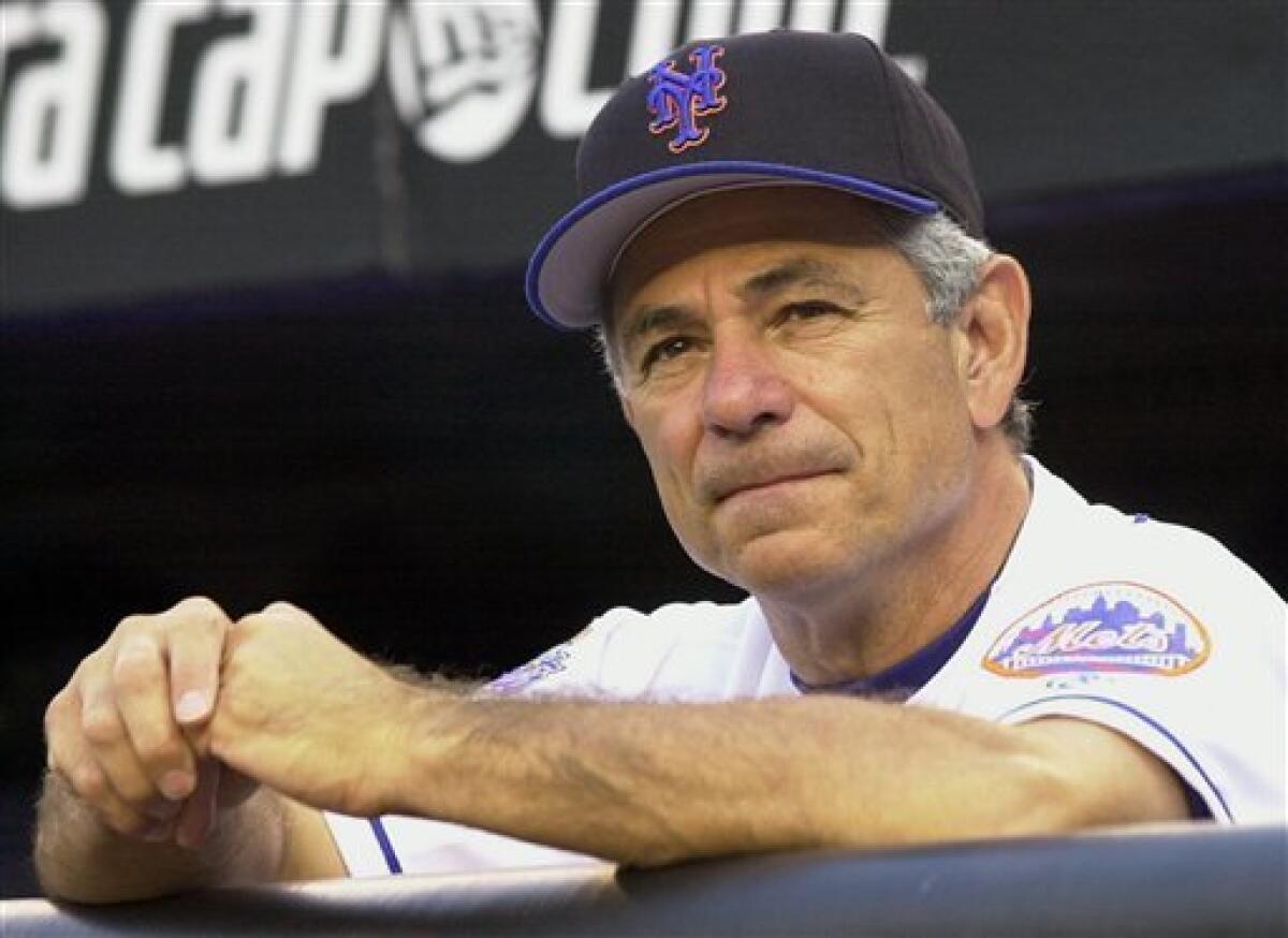 Mets Bobby Valentine fake mustache for Old Timers' Day