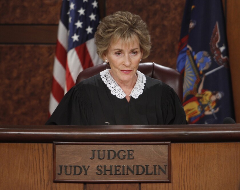 Judge Judy Goes To Night Court In New Cbs Prime Time Special Los Angeles Times