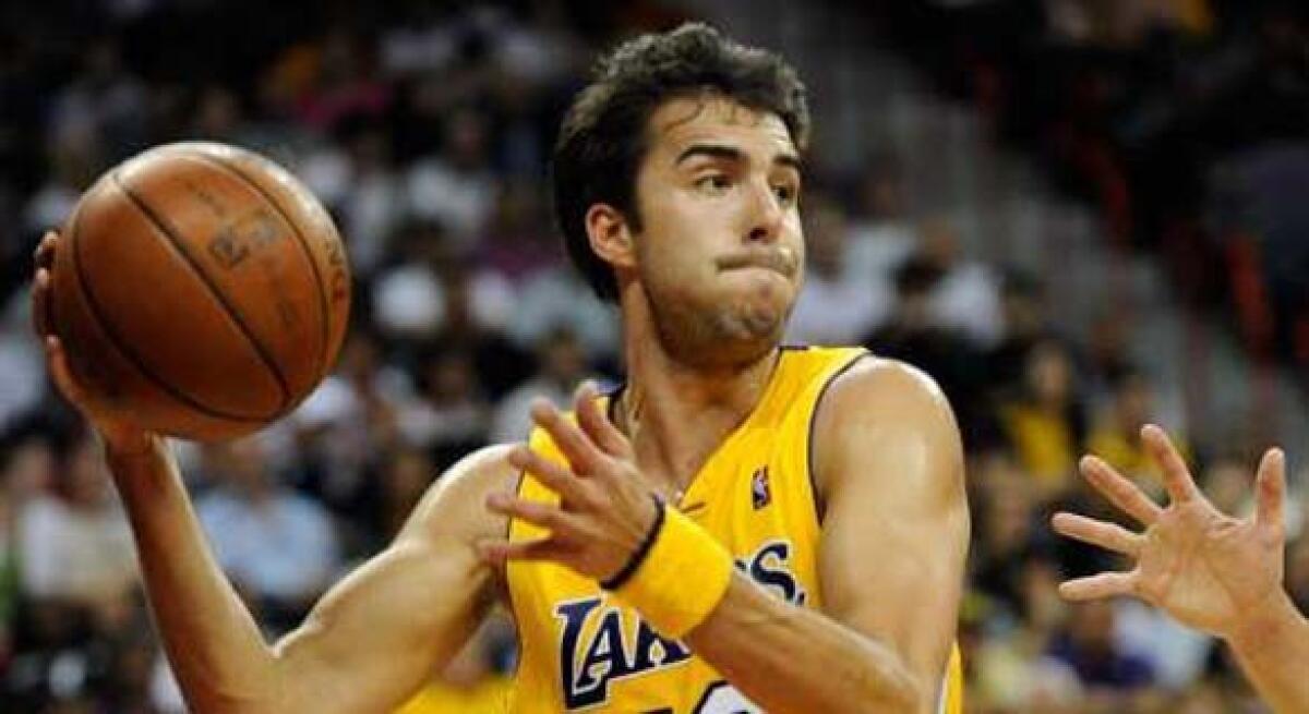 Guard Sasha Vujacic in the Lakers' season opener last month against the Clippers.