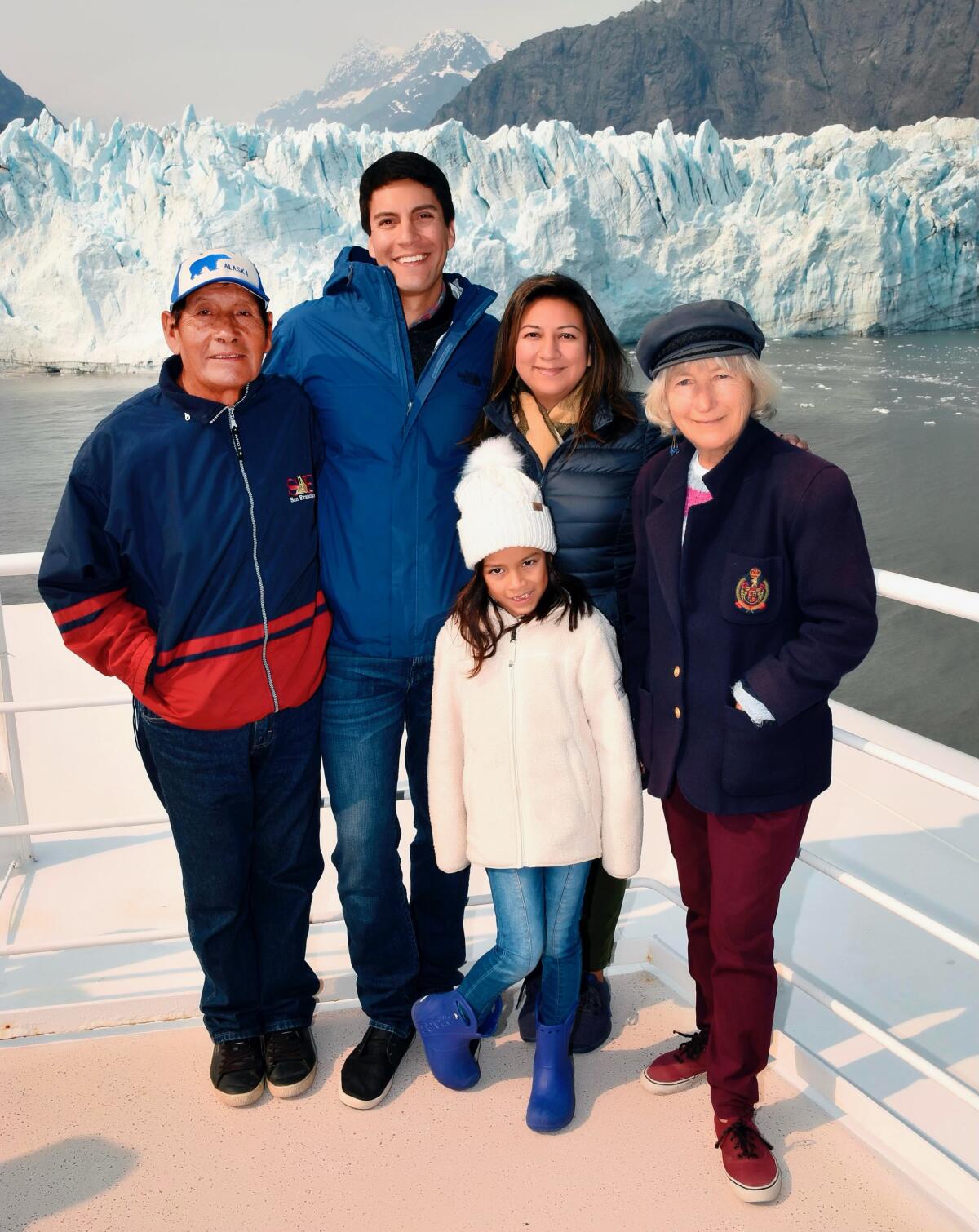 Lucio Gonzalez, left, on a 2019 cruise.