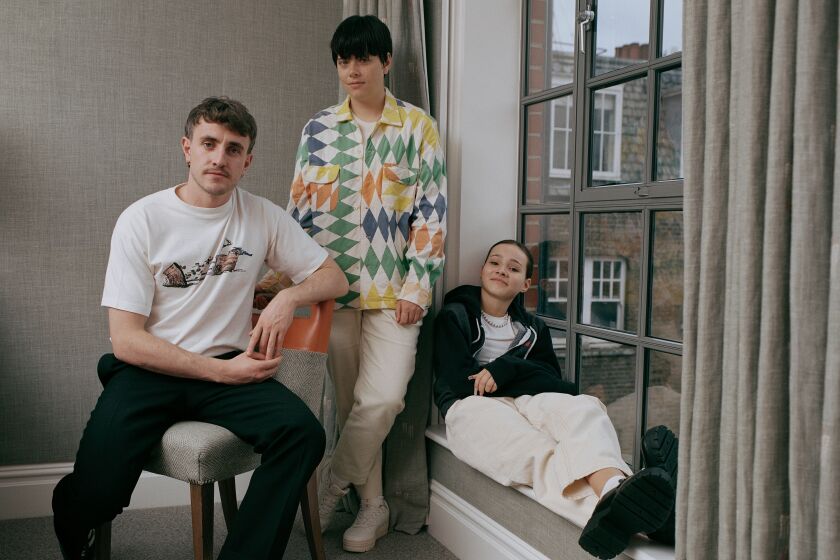 Paul Mescal, Frankie Corio and Charlotte Wells in London