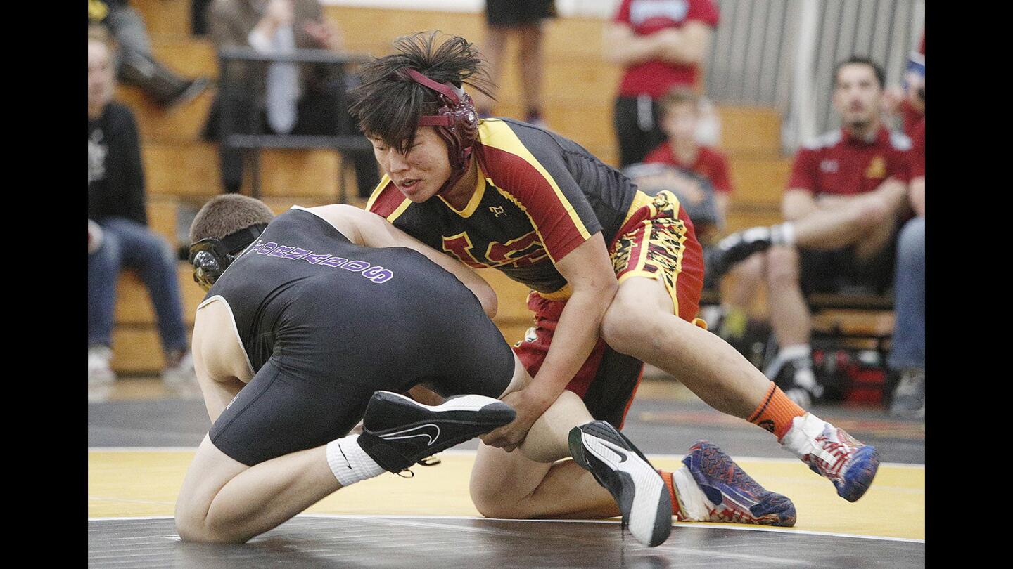 Photo Gallery: La Canada vs. Hoover in rival Rio Hondo League wrestling