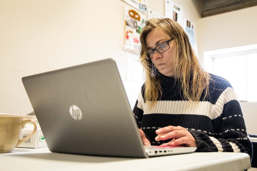 Melissa Bell, a resident of Interfaith Sanctuary and part of its Project Well-Being