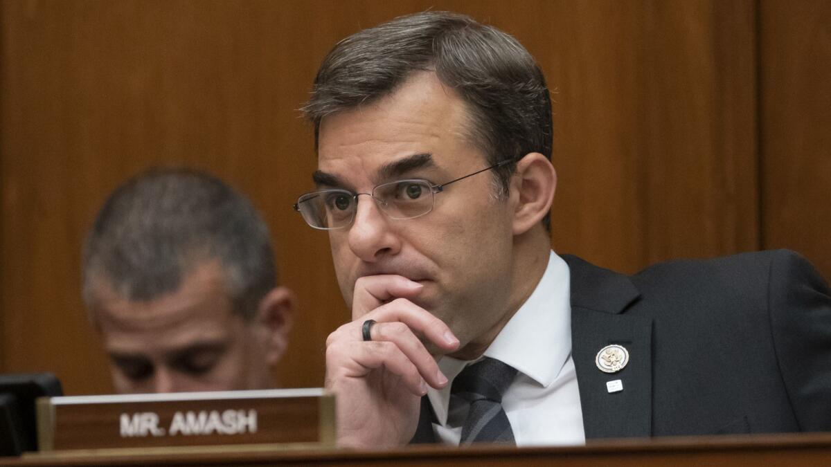 Rep. Justin Amash (R-Mich.) in a committee hearing in June.