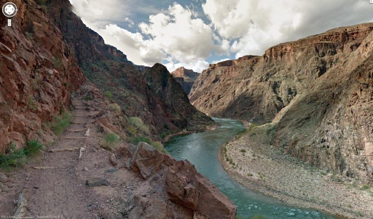 The Colorado River in the Grand Canyon, shown here, will be accessible with rafting permits being offered starting today.