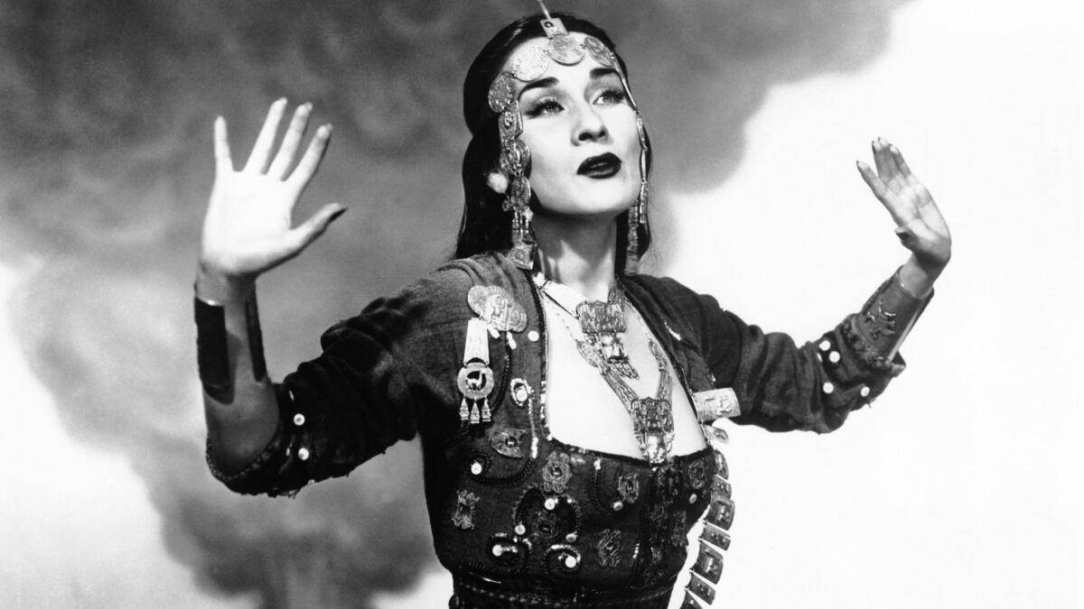 L.A. singer Dorian Wood will pay tribute to Yma Sumac (seen above) in a special concert at the Hammer Museum. (Michael Ochs Archives / Getty Images)