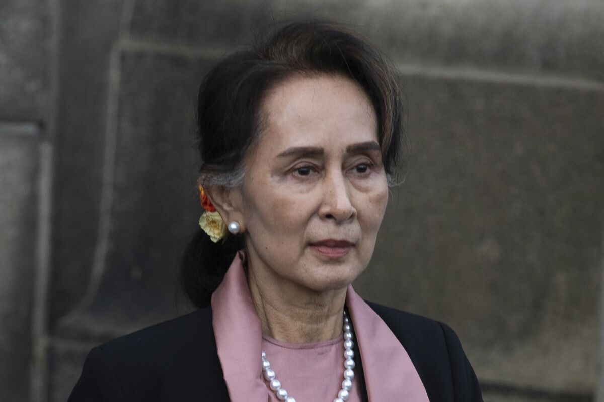 A photo of Aung San Suu Kyi.