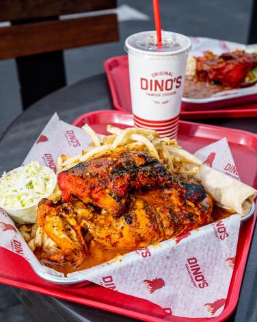 Chicken platter from Dino's Famous Chicken.