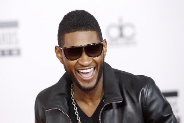 Usher arrives