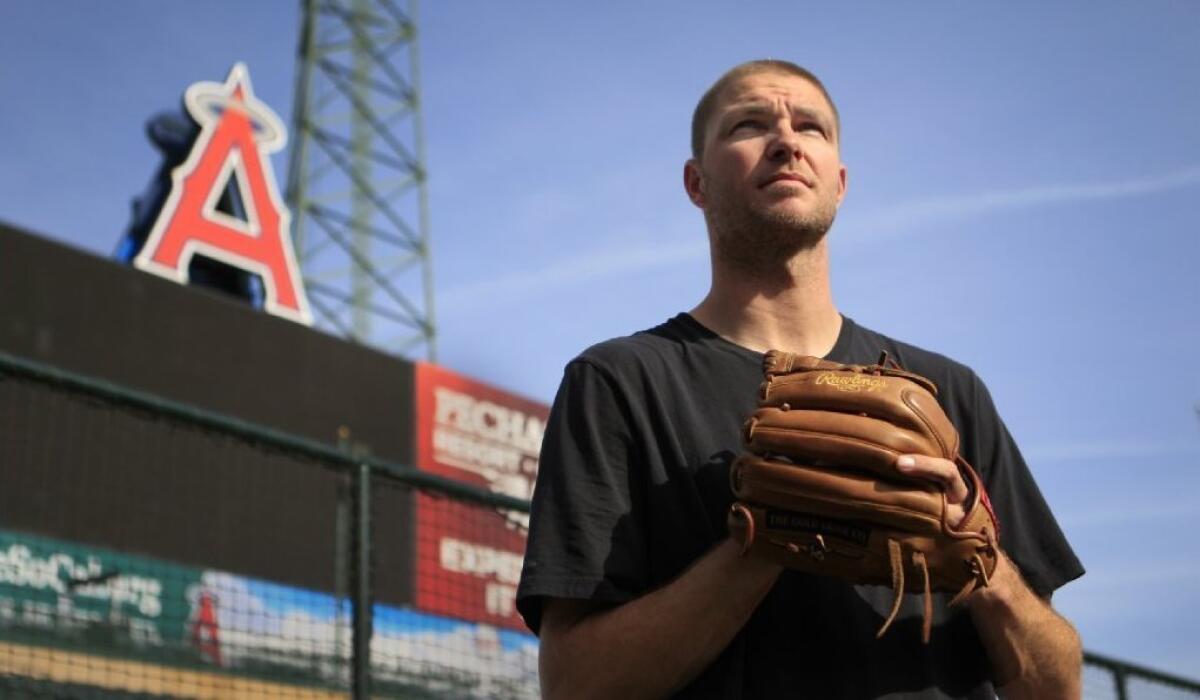 Angels pitcher Ryan Madson hasn't thrown in a game since undergoing Tommy John surgery more than 14 months ago.