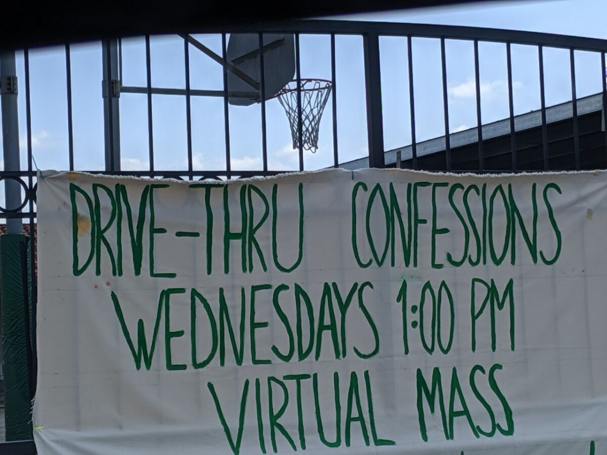 Saint Patrick's Catholic Parish in San Diego's North Park is making it easy for parishioners to cleanse their souls by offering drive-thru confessions.