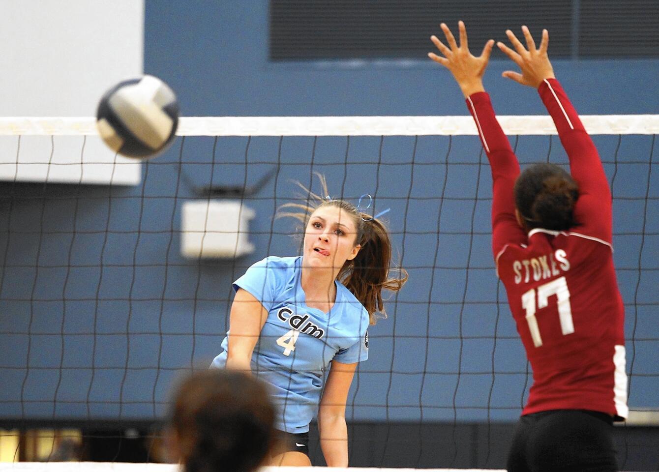 Jesse Harris led Corona del Mar High with 11 kills against Long Beach Wilson in the first round of the CIF Southern Section Division 1AA playoffs.
