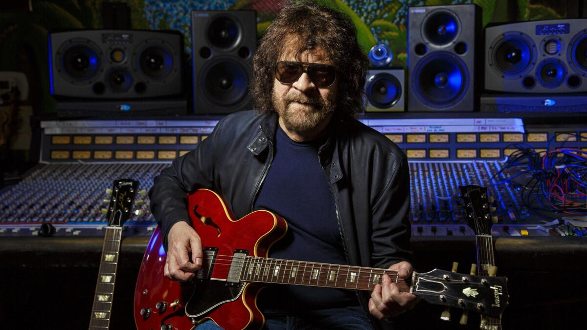 Musician Jeff Lynne at his home sound studio on Oct. 20, 2015.