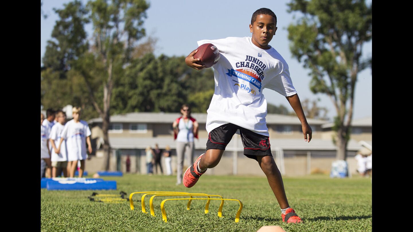Photo Gallery: The Los Angeles Chargers Junior Training Camp at Killybrooke Elementary School