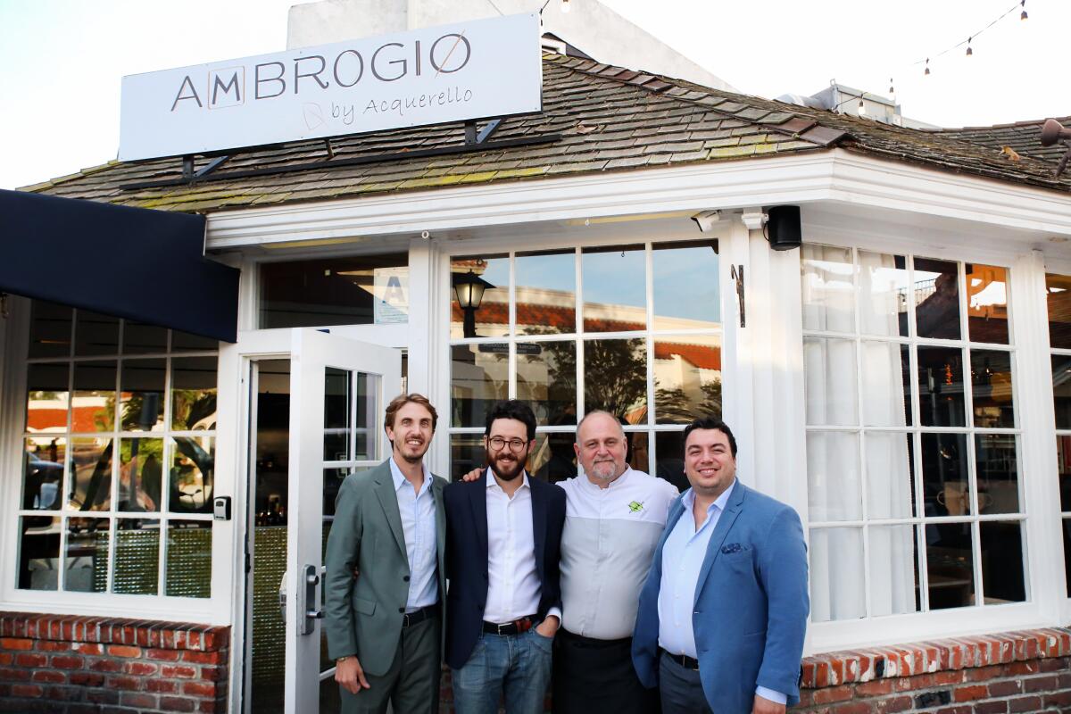 Ambrogio by Acquerello co-founders at La Jolla restaurant
