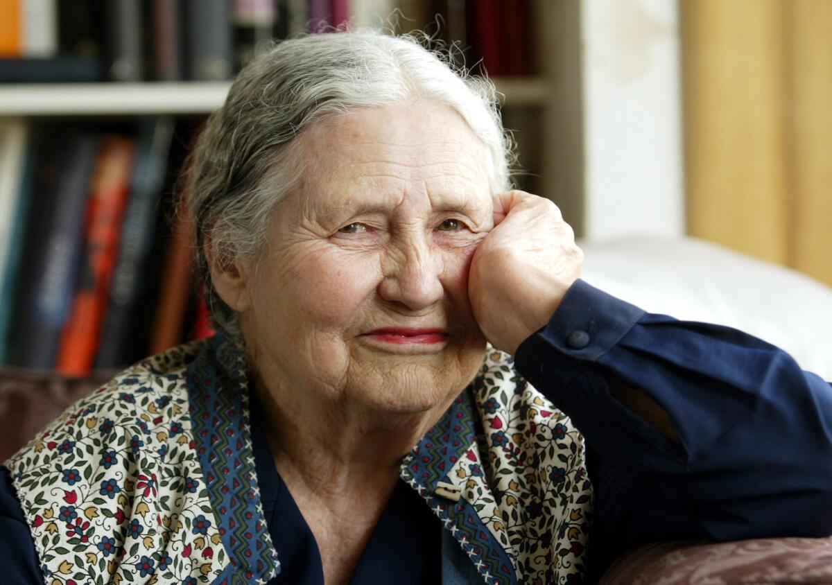 Doris Lessing photographed at her home in north London in 2006.
