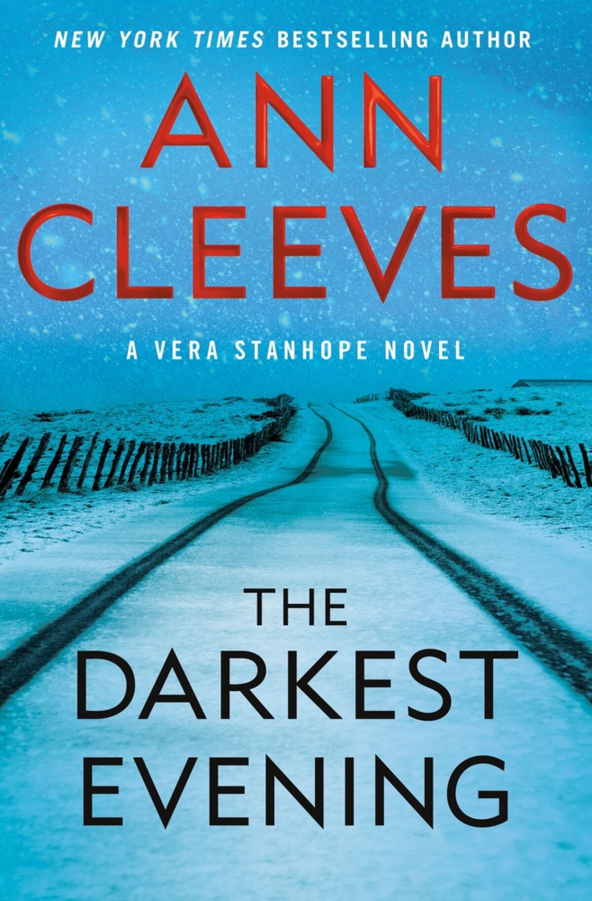 Book jacket for "The Darkest Evening: A Vera Stanhope Novel" by Ann Cleeves.