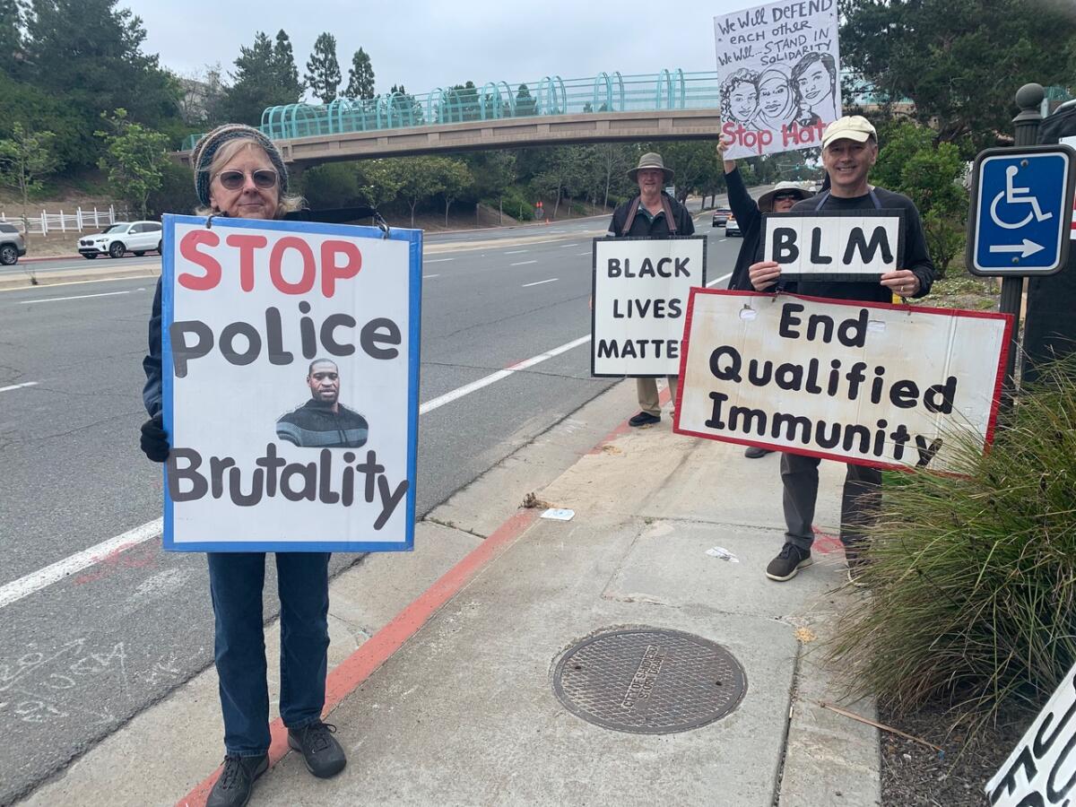Carmel Valley for Equal Justice has been holding rallies for three years. (Above) Participants at the June 10 rally.