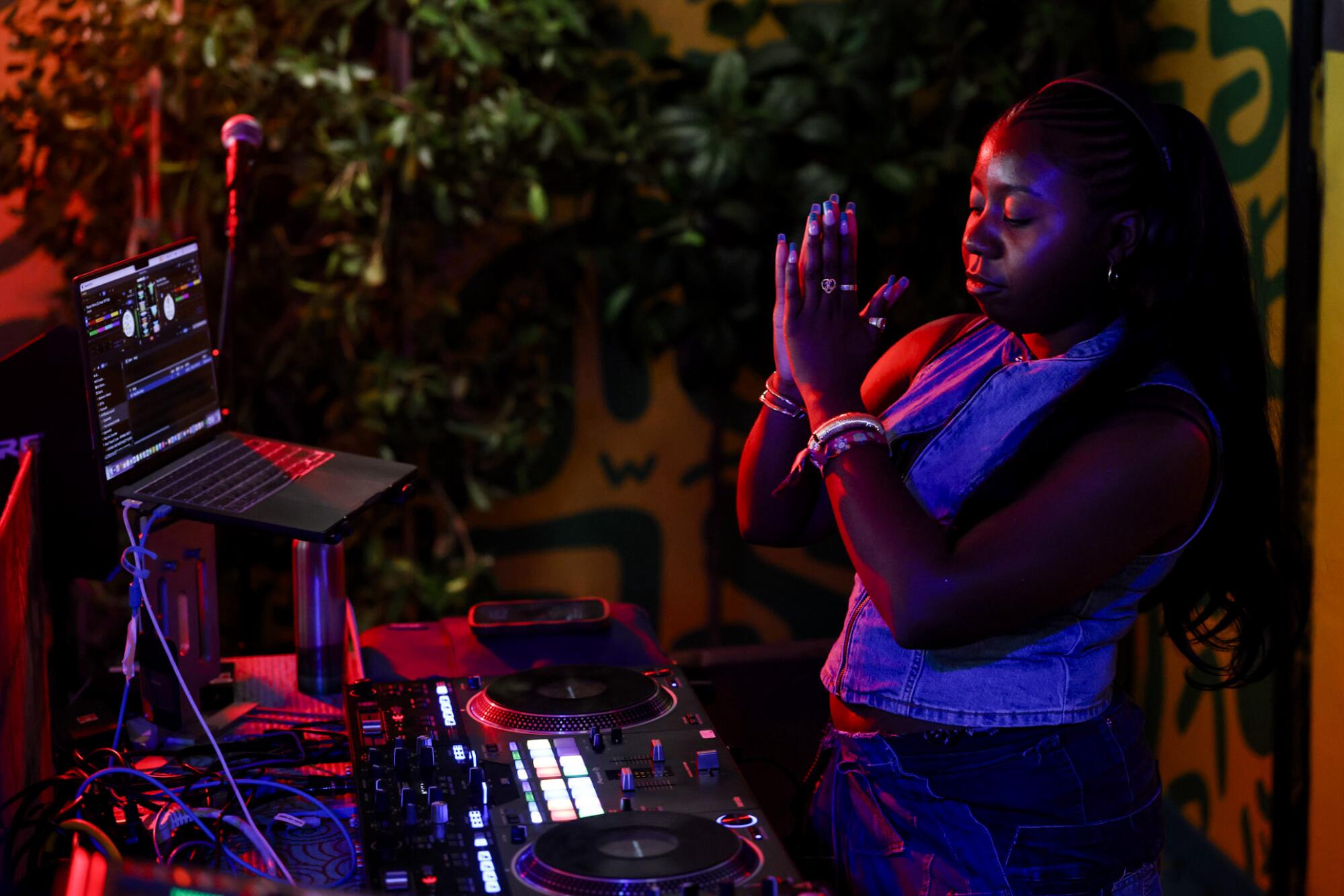 Kailyn Brown performs during her DJ set at the Party in My Living Room