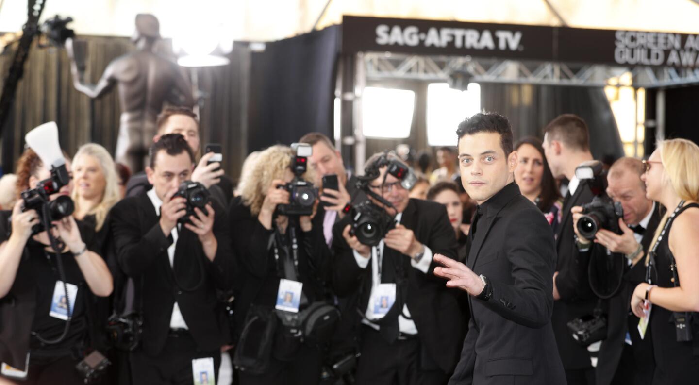 Rami Malek at the 25th Screen Actors Guild Awards on Sunday.