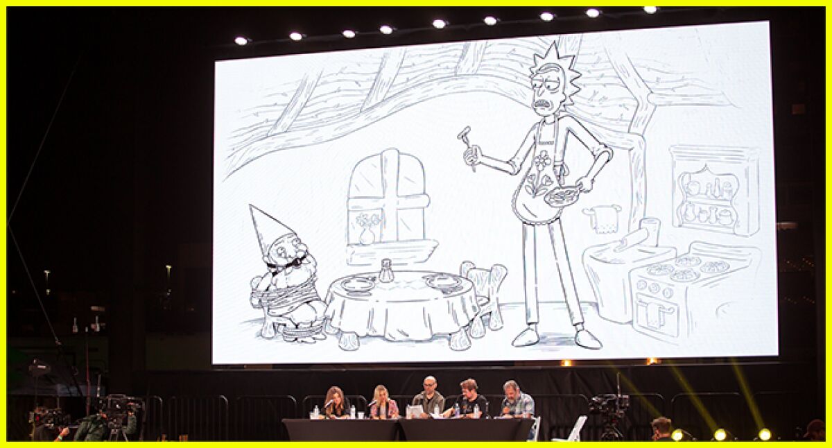 The "Rick and Morty" panel during Adult Swim Fest 2020.