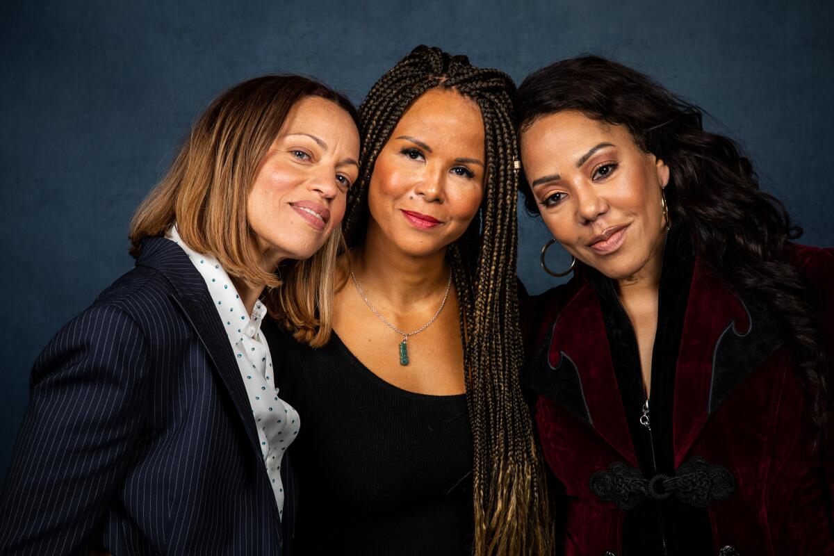 Drew Dixon, left, Sil Lai Abrams and Sherri Hines, the subjects of “On the Record," at the Sundance Film Festival.