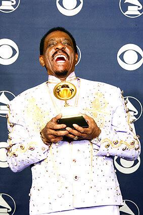 Ike Turner with his Grammy for Best Traditional Blues Album at the 49th Annual Grammy Awards in 2007.