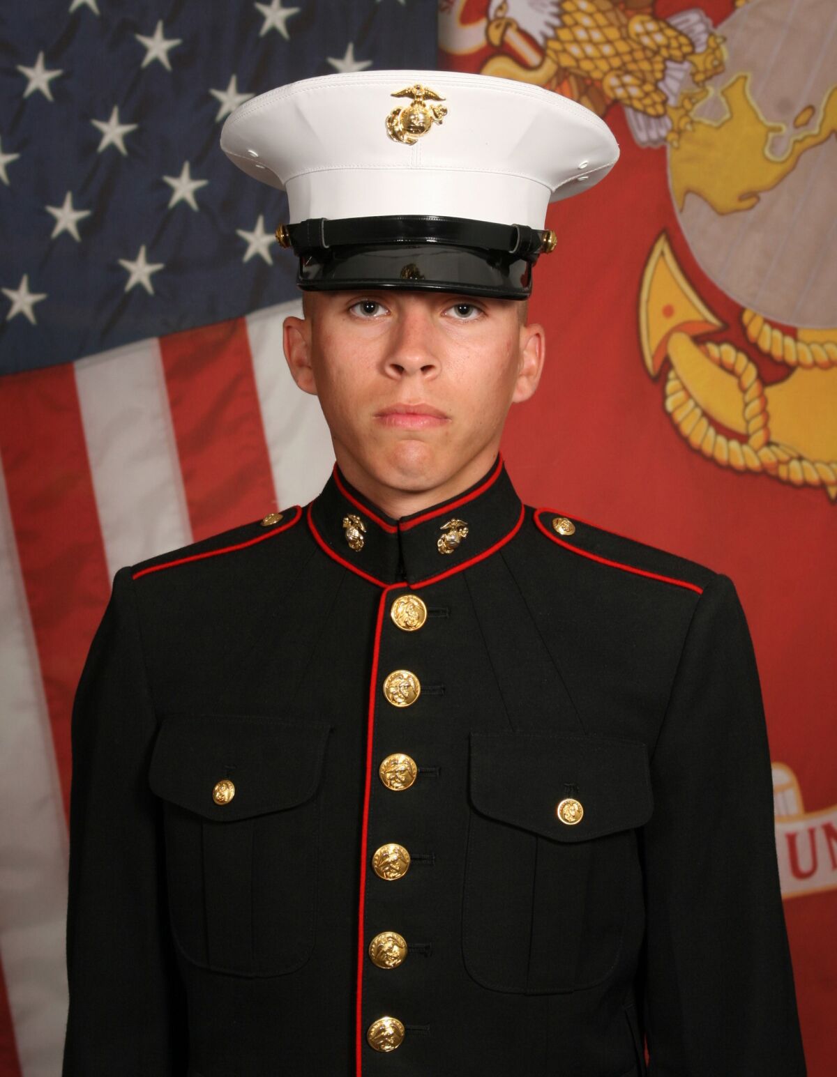 Lance Cpl. Dylan R. Merola in a Marine bio photo