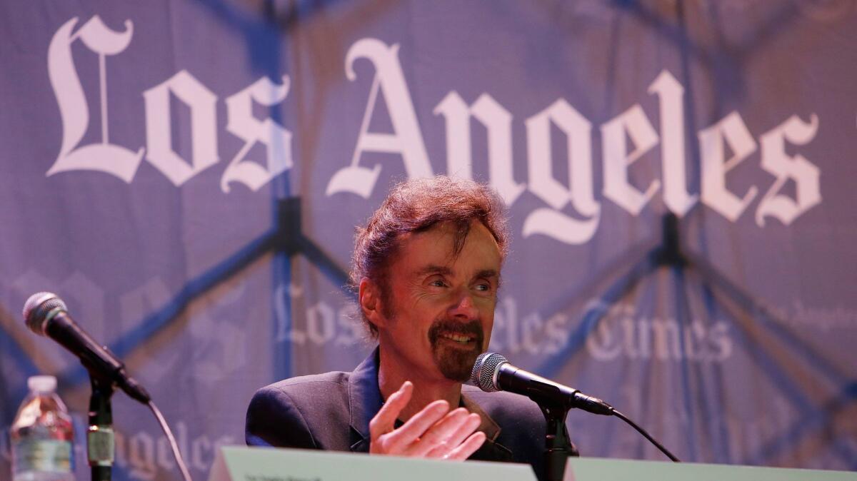 T.C. Boyle at the 2015 Festival of Books. He was the recipient of the L.A. Times' Robert Kirsch Award for Lifetime Achievement